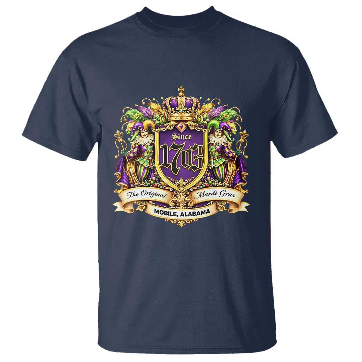 The Original Mardi Gras Mobile Alabama Since 1703 T Shirt Funny Carnival