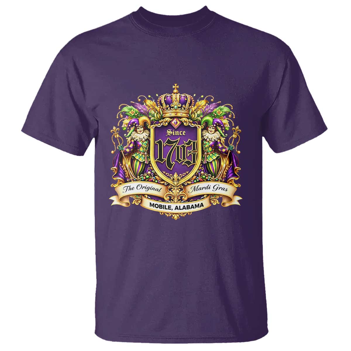 The Original Mardi Gras Mobile Alabama Since 1703 T Shirt Funny Carnival