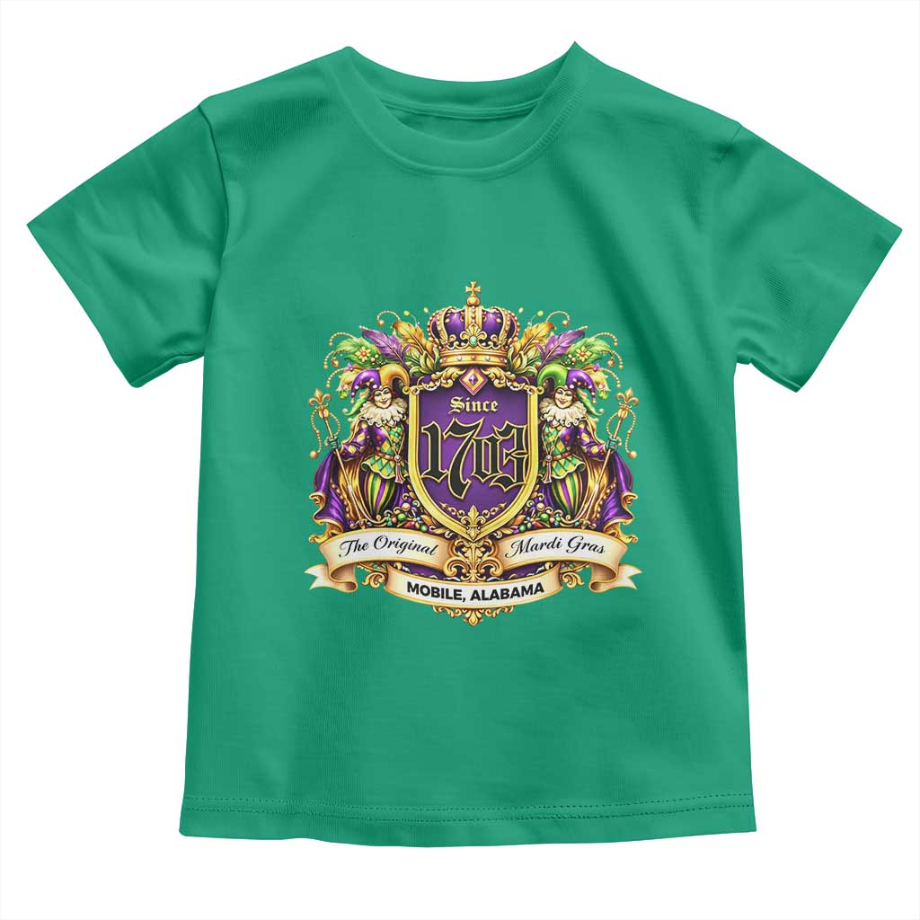 The Original Mardi Gras Mobile Alabama Since 1703 Toddler T Shirt Funny Carnival