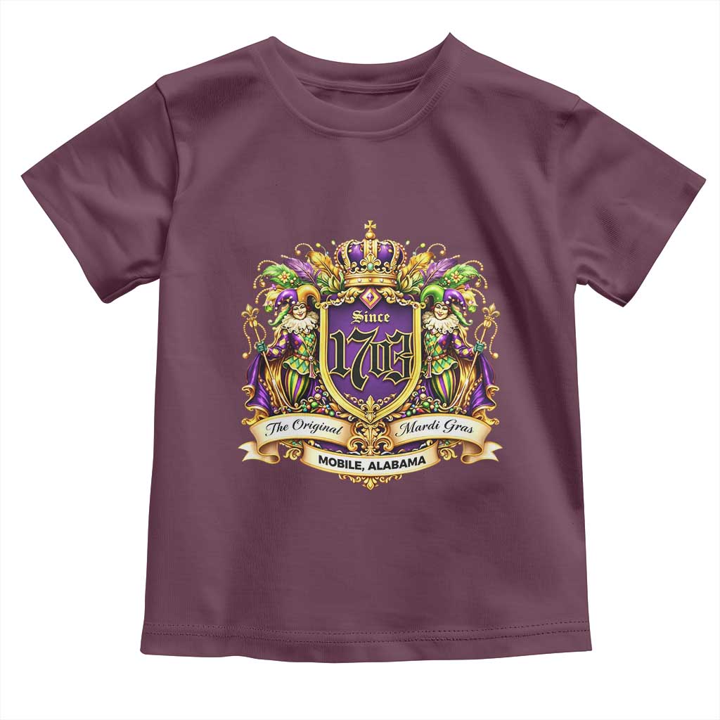 The Original Mardi Gras Mobile Alabama Since 1703 Toddler T Shirt Funny Carnival