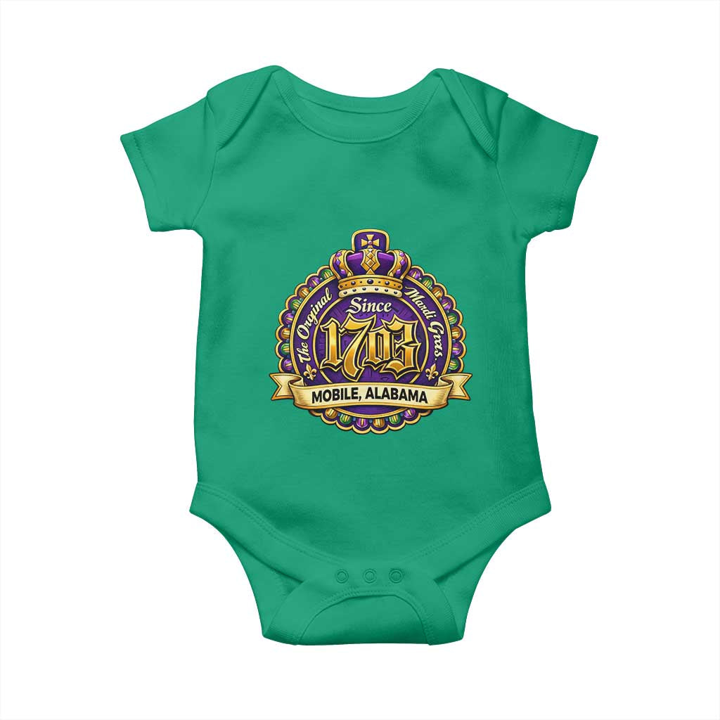 The Original Mardi Gras Mobile Alabama Since 1703 Baby Onesie