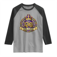 The Original Mardi Gras Mobile Alabama Since 1703 Raglan Shirt