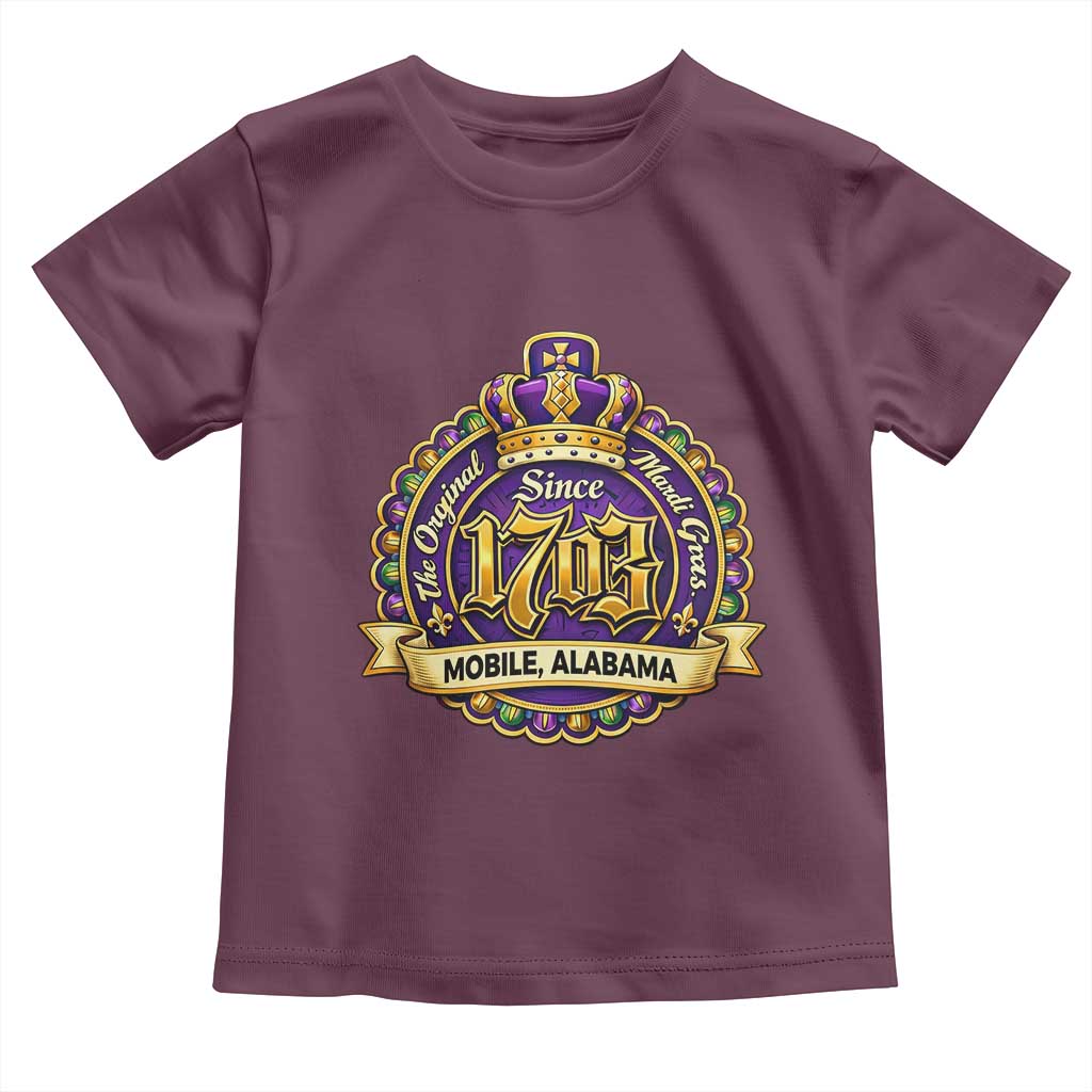 The Original Mardi Gras Mobile Alabama Since 1703 Toddler T Shirt