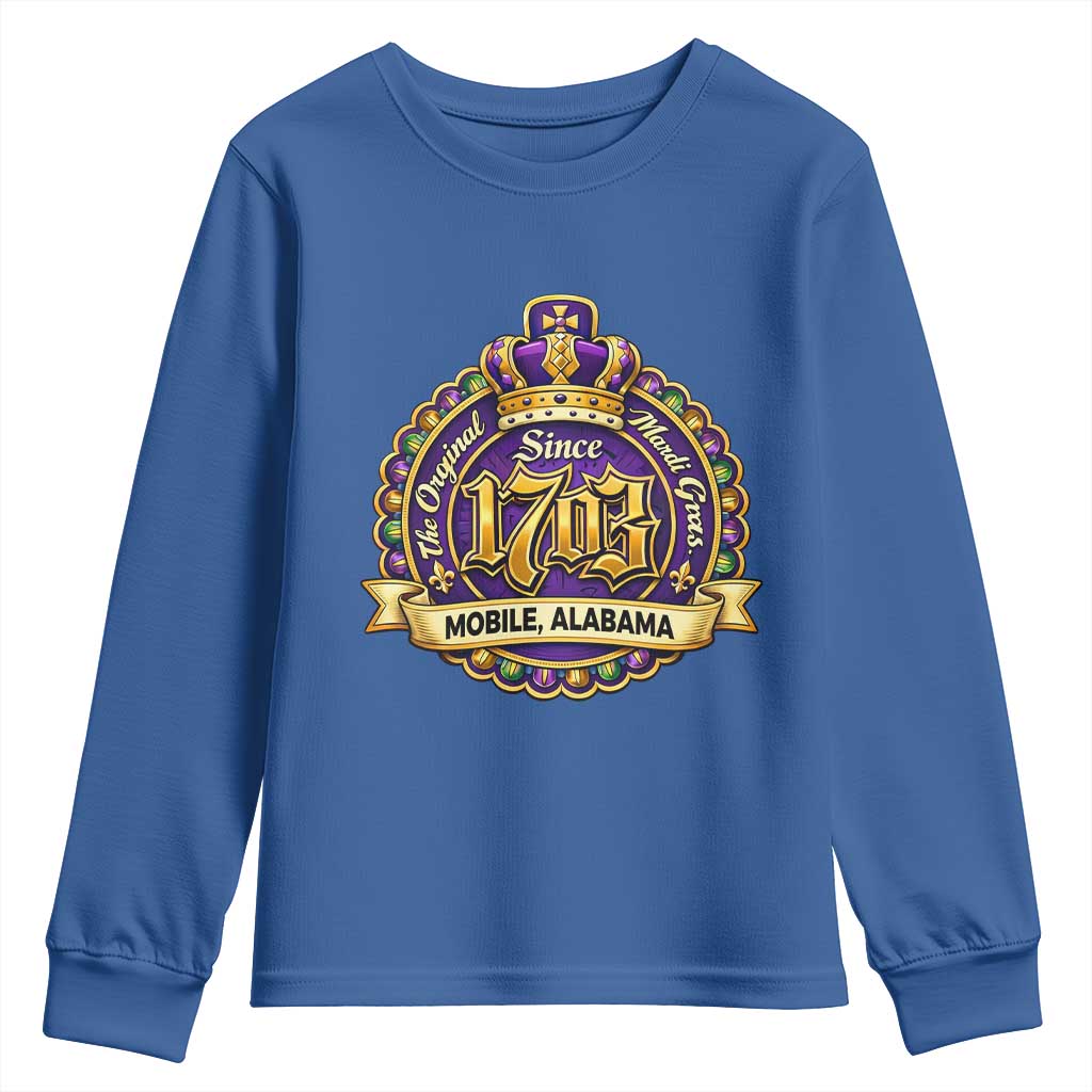 The Original Mardi Gras Mobile Alabama Since 1703 Youth Sweatshirt
