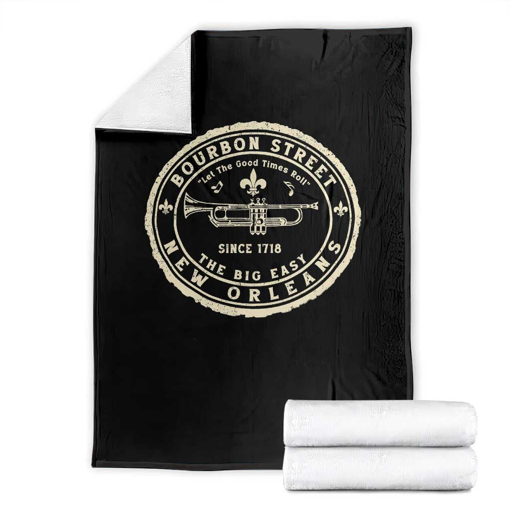 New Orleans Bourbon Street The Big Easy Throw Blanket Let The Good Times Roll