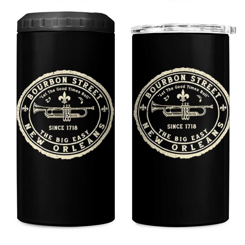 New Orleans Bourbon Street The Big Easy 4 in 1 Can Cooler Tumbler Let The Good Times Roll