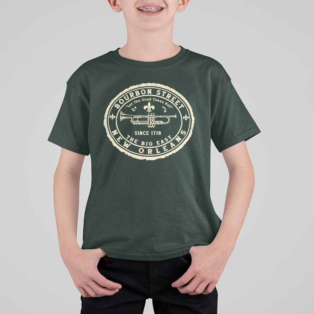 New Orleans Bourbon Street The Big Easy T Shirt For Kid Let The Good Times Roll