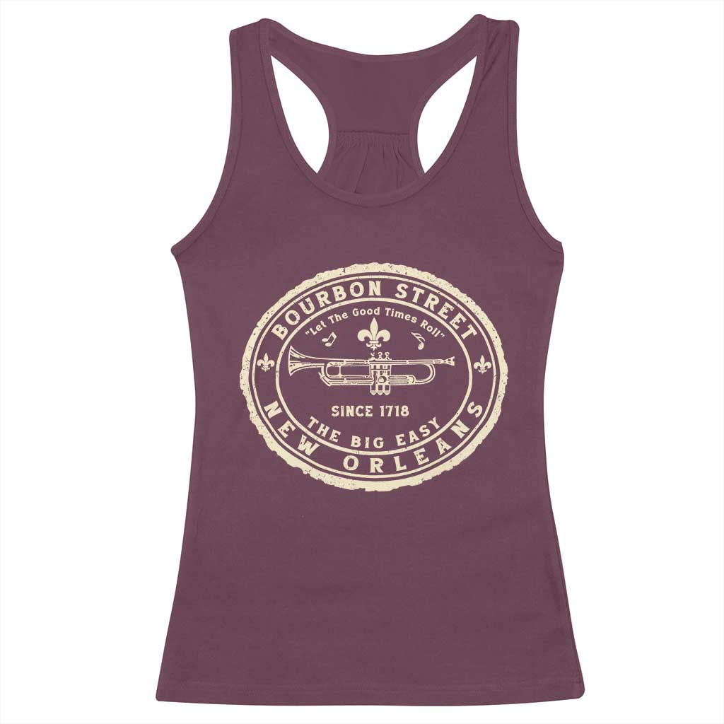 New Orleans Bourbon Street The Big Easy Racerback Tank Top Let The Good Times Roll