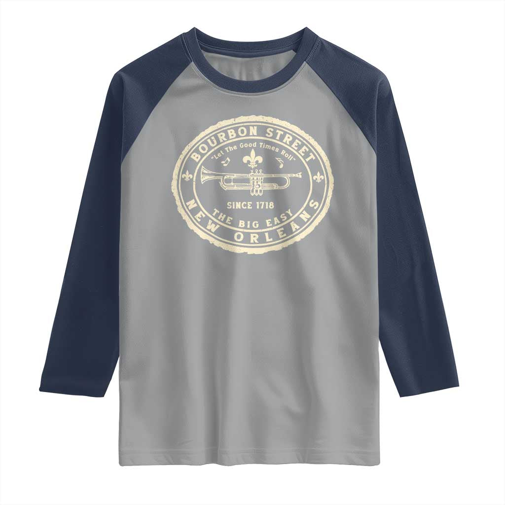 New Orleans Bourbon Street The Big Easy Raglan Shirt Let The Good Times Roll
