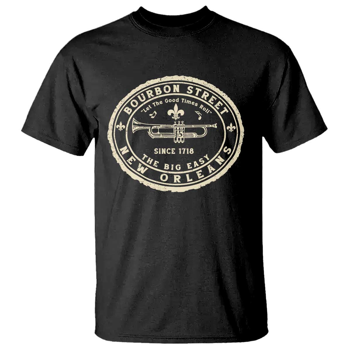 New Orleans Bourbon Street The Big Easy T Shirt Let The Good Times Roll