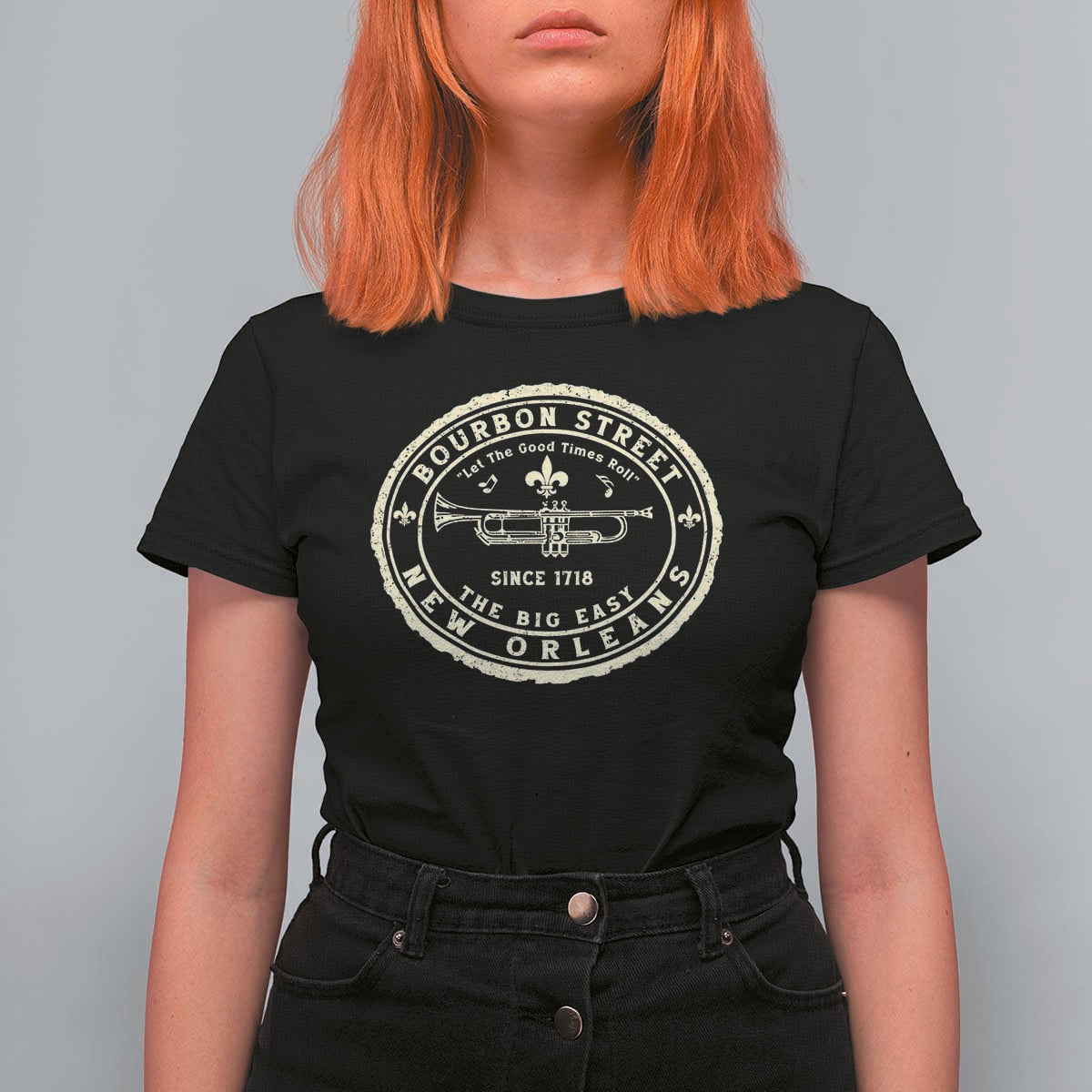 New Orleans Bourbon Street The Big Easy T Shirt For Women Let The Good Times Roll