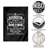 Bourbon Street French Quarter New Orleans Vintage Scrollwork Garden Flag