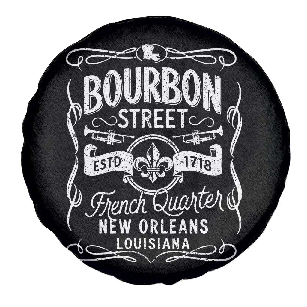 Bourbon Street French Quarter New Orleans Vintage Scrollwork Spare Tire Cover