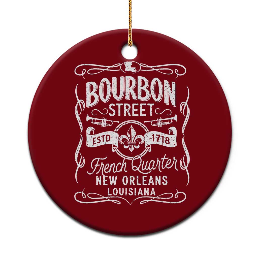 Bourbon Street French Quarter New Orleans Vintage Scrollwork Ceramic Ornament