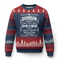 Bourbon Street French Quarter New Orleans Vintage Scrollwork Ugly Christmas Sweater