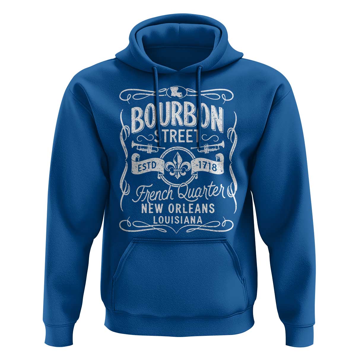 Bourbon Street French Quarter New Orleans Vintage Scrollwork Hoodie