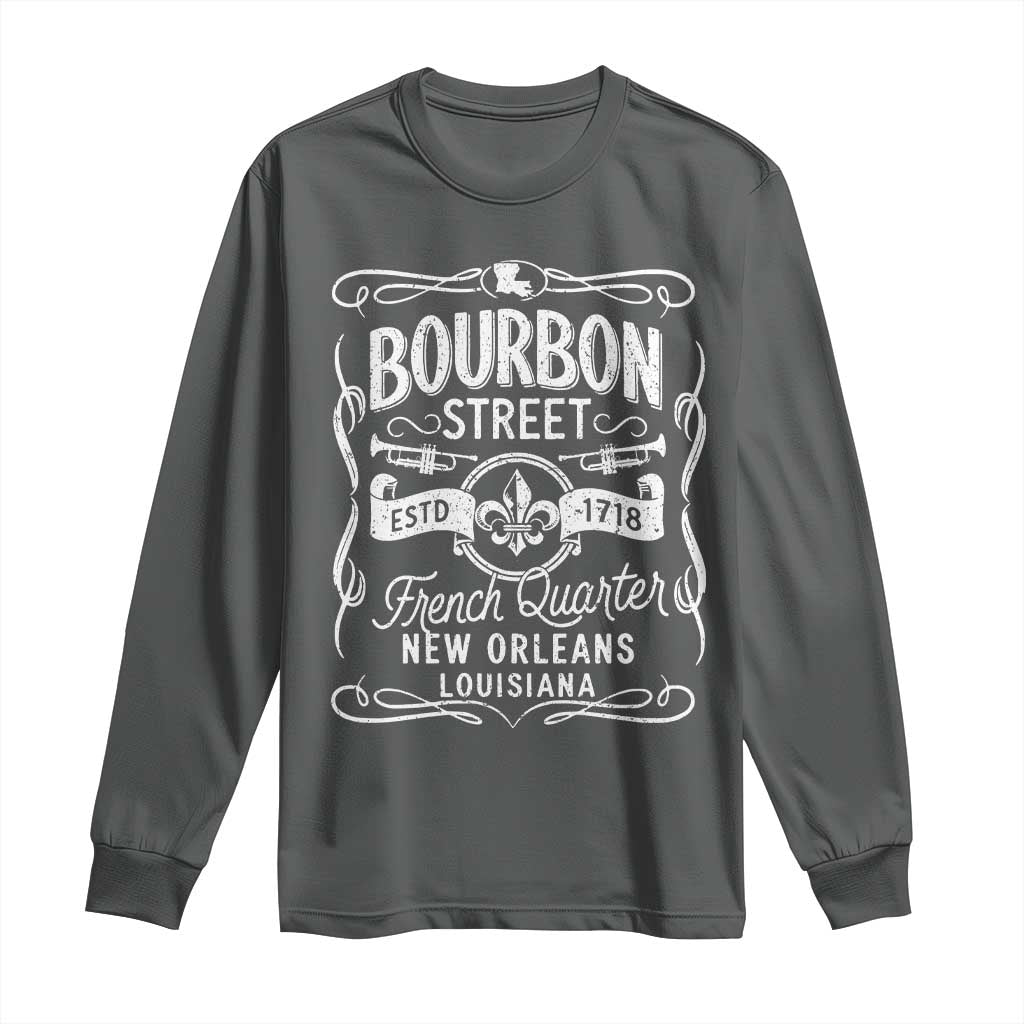 Bourbon Street French Quarter New Orleans Vintage Scrollwork Long Sleeve Shirt