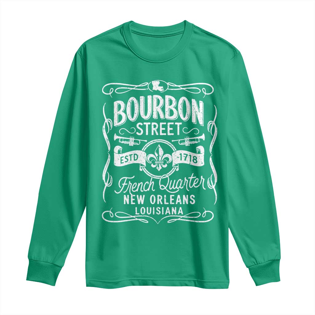 Bourbon Street French Quarter New Orleans Vintage Scrollwork Long Sleeve Shirt