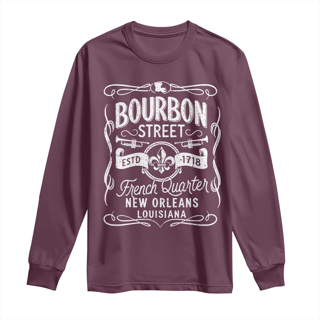 Bourbon Street French Quarter New Orleans Vintage Scrollwork Long Sleeve Shirt