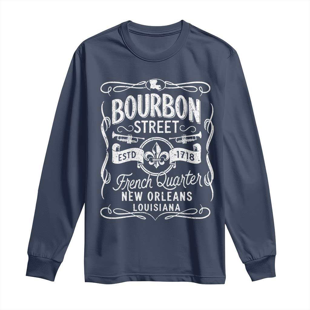 Bourbon Street French Quarter New Orleans Vintage Scrollwork Long Sleeve Shirt