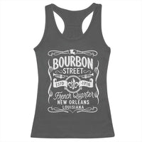 Bourbon Street French Quarter New Orleans Vintage Scrollwork Racerback Tank Top