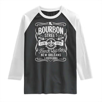 Bourbon Street French Quarter New Orleans Vintage Scrollwork Raglan Shirt