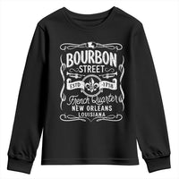 Bourbon Street French Quarter New Orleans Vintage Scrollwork Youth Sweatshirt