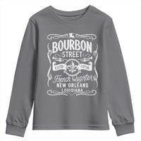 Bourbon Street French Quarter New Orleans Vintage Scrollwork Youth Sweatshirt