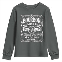 Bourbon Street French Quarter New Orleans Vintage Scrollwork Youth Sweatshirt