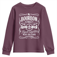 Bourbon Street French Quarter New Orleans Vintage Scrollwork Youth Sweatshirt