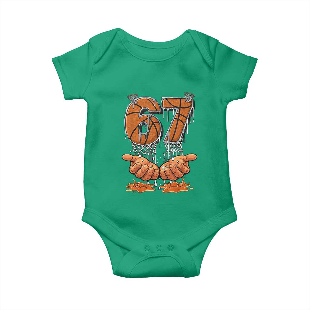 Basketball 67 Six Seven Funny Gen Alpha Meme Drip Baby Onesie