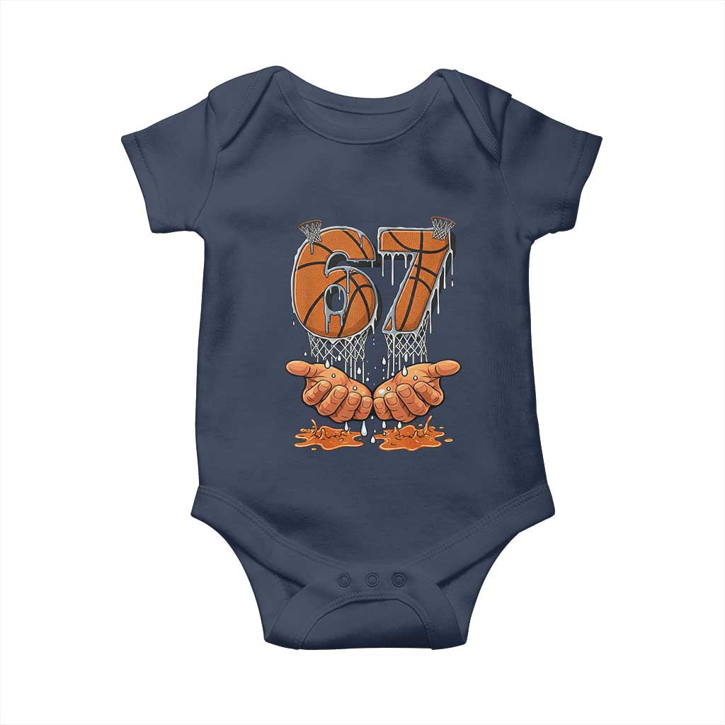 Basketball 67 Six Seven Funny Gen Alpha Meme Drip Baby Onesie