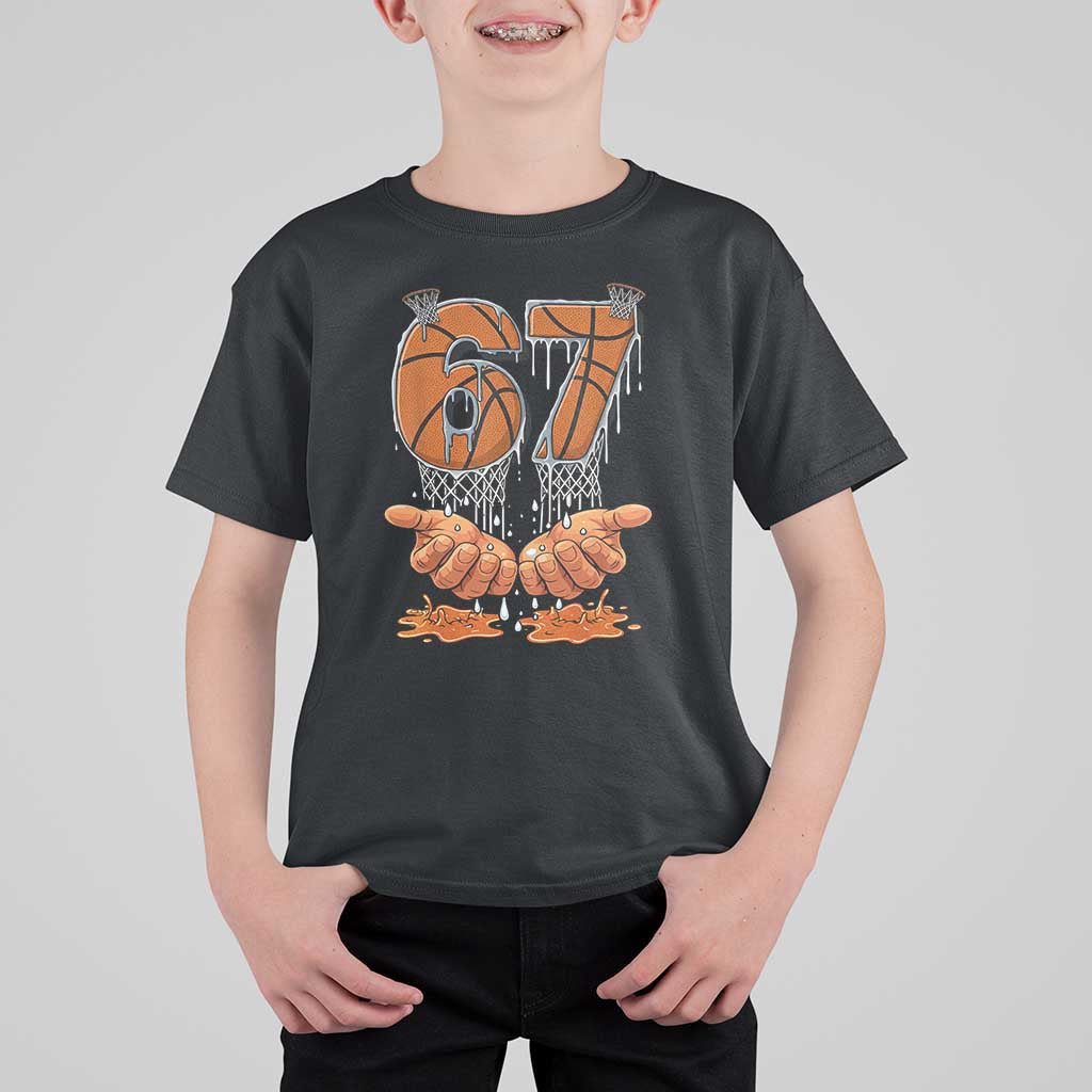 Basketball 67 Six Seven Funny Gen Alpha Meme Drip T Shirt For Kid