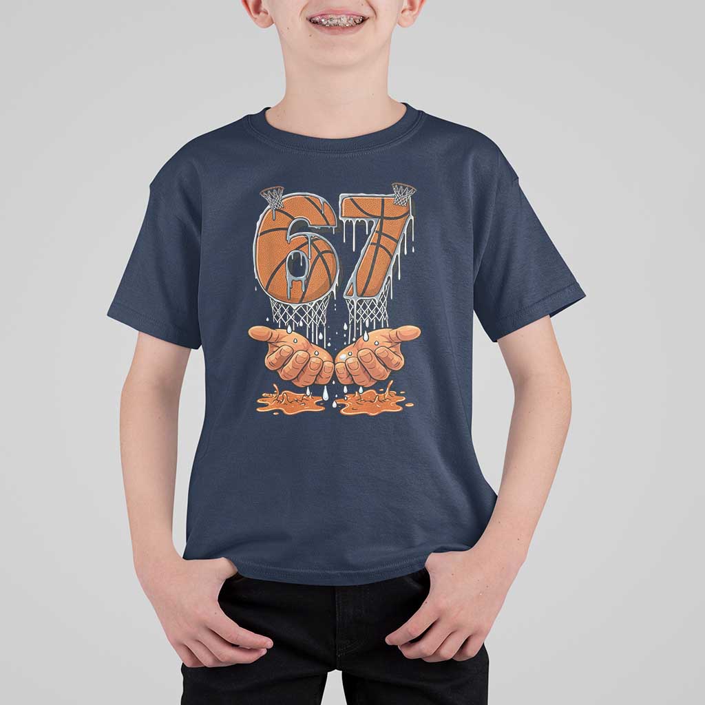 Basketball 67 Six Seven Funny Gen Alpha Meme Drip T Shirt For Kid
