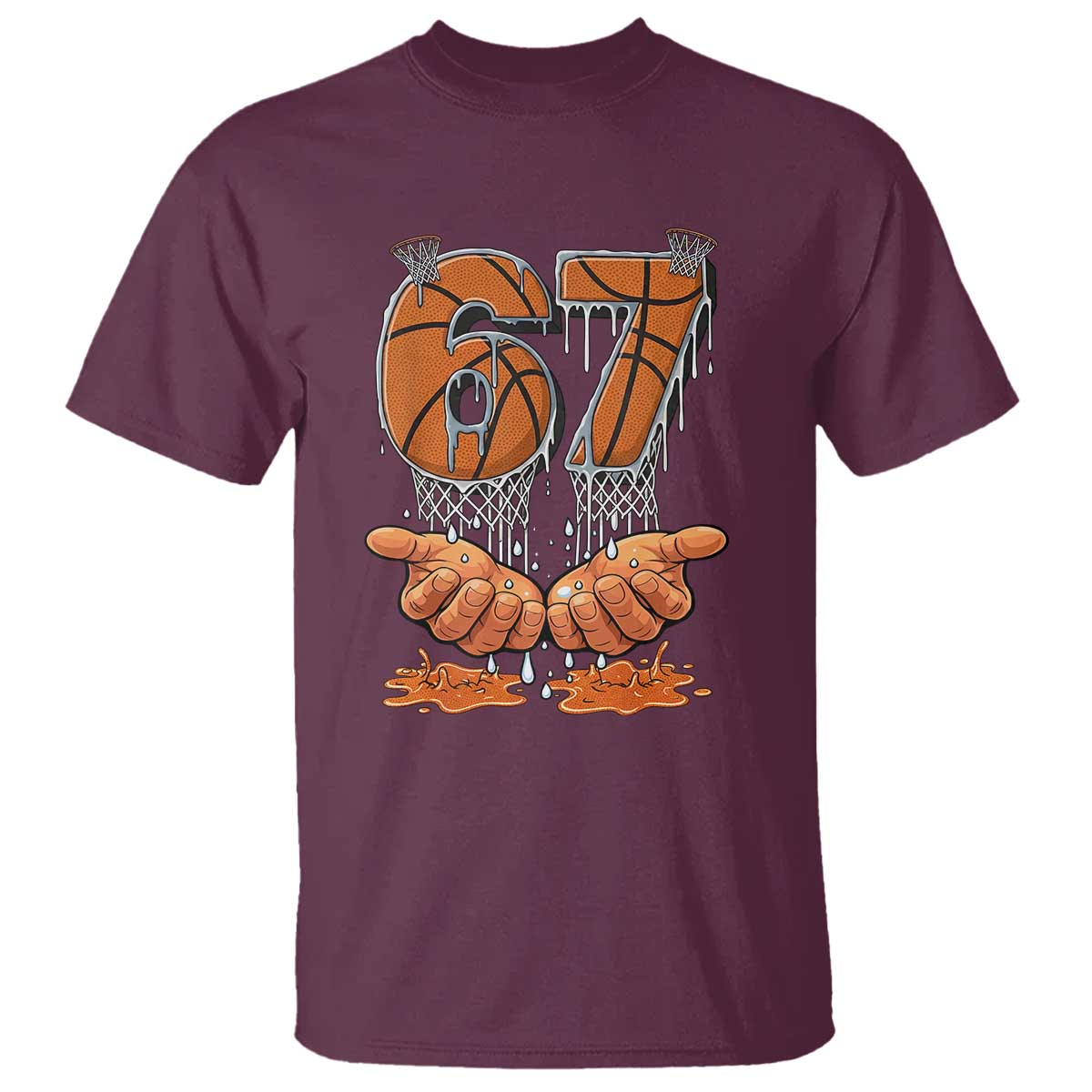 Basketball 67 Six Seven Funny Gen Alpha Meme Drip T Shirt