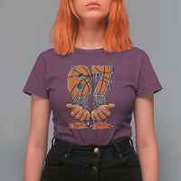Basketball 67 Six Seven Funny Gen Alpha Meme Drip T Shirt For Women