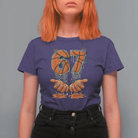 Basketball 67 Six Seven Funny Gen Alpha Meme Drip T Shirt For Women