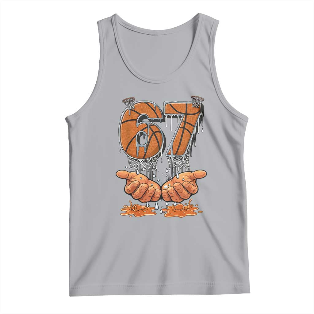 Basketball 67 Six Seven Funny Gen Alpha Meme Drip Tank Top