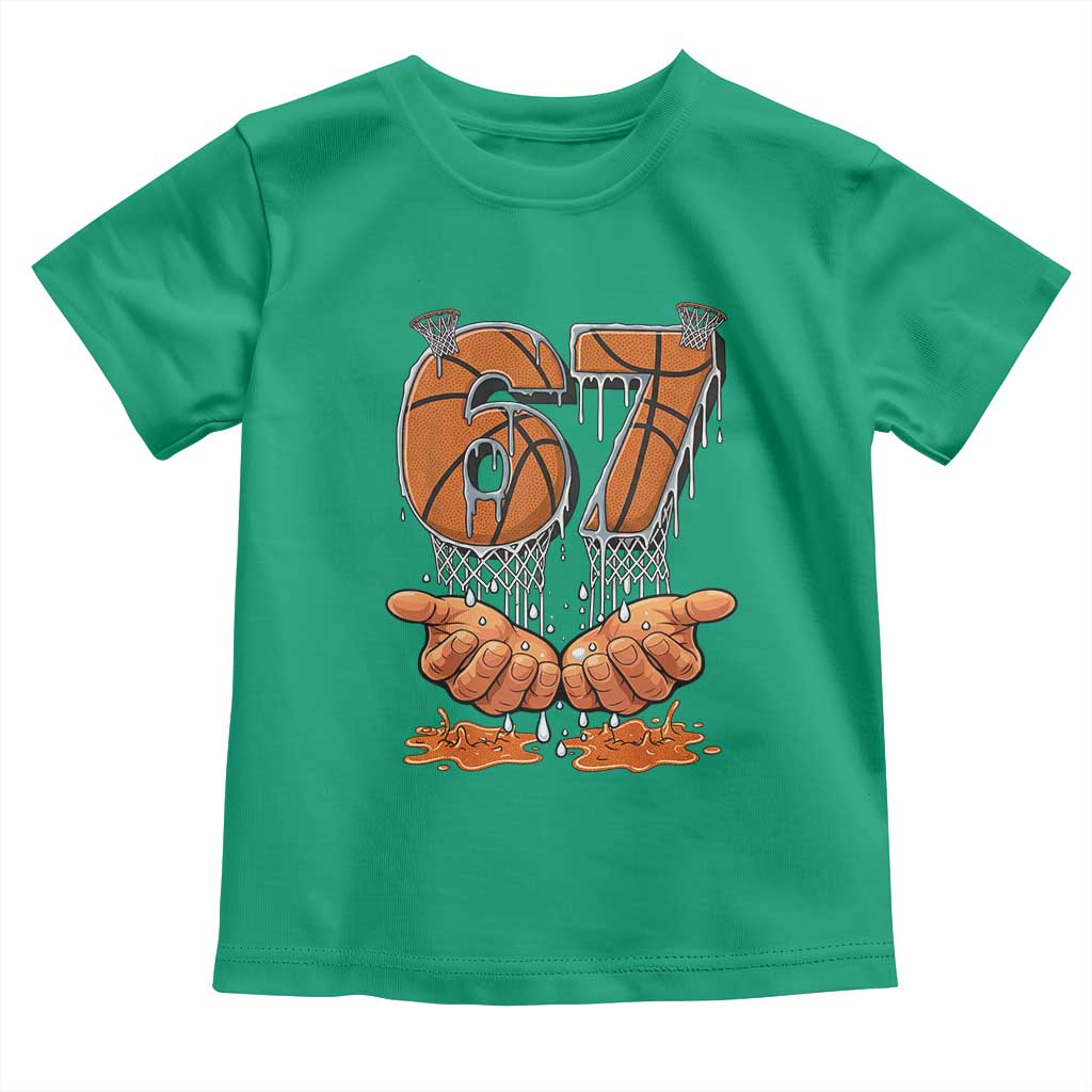 Basketball 67 Six Seven Funny Gen Alpha Meme Drip Toddler T Shirt