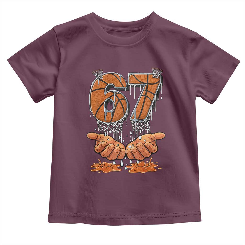Basketball 67 Six Seven Funny Gen Alpha Meme Drip Toddler T Shirt
