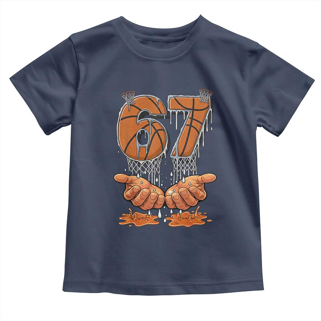 Basketball 67 Six Seven Funny Gen Alpha Meme Drip Toddler T Shirt