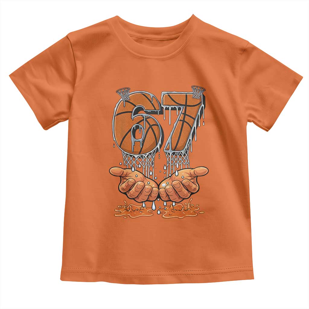 Basketball 67 Six Seven Funny Gen Alpha Meme Drip Toddler T Shirt