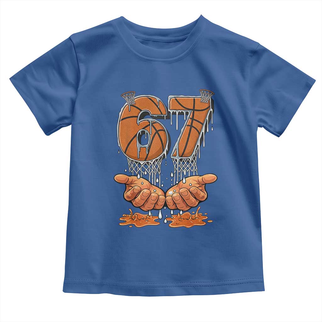 Basketball 67 Six Seven Funny Gen Alpha Meme Drip Toddler T Shirt