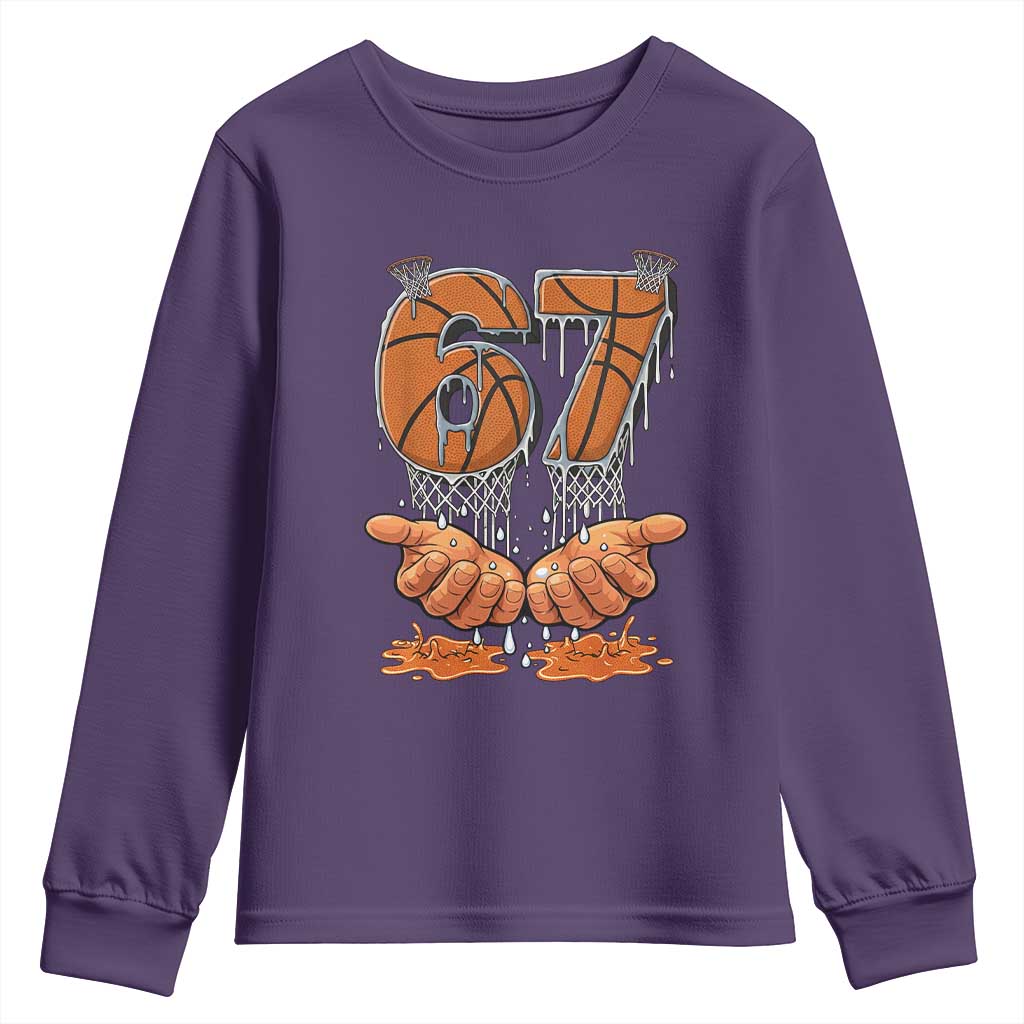Basketball 67 Six Seven Funny Gen Alpha Meme Drip Youth Sweatshirt