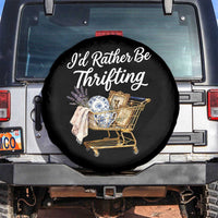 I Would Rather Be Thrifting Spare Tire Cover Funny Shopping Quote Vintage Hunter