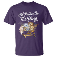 I Would Rather Be Thrifting T Shirt Funny Shopping Quote Vintage Hunter