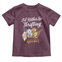 I Would Rather Be Thrifting Toddler T Shirt Funny Shopping Quote Vintage Hunter