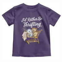 I Would Rather Be Thrifting Toddler T Shirt Funny Shopping Quote Vintage Hunter