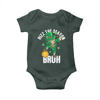 Funny St Patrick's Day Rizz The Season Bruh Baby Onesie Leprechaun Shamrock