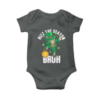 Funny St Patrick's Day Rizz The Season Bruh Baby Onesie Leprechaun Shamrock